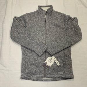 Men’s Avalanche Fleece Jacket. Size S. Gray Color Outside. Cream Color Inside.